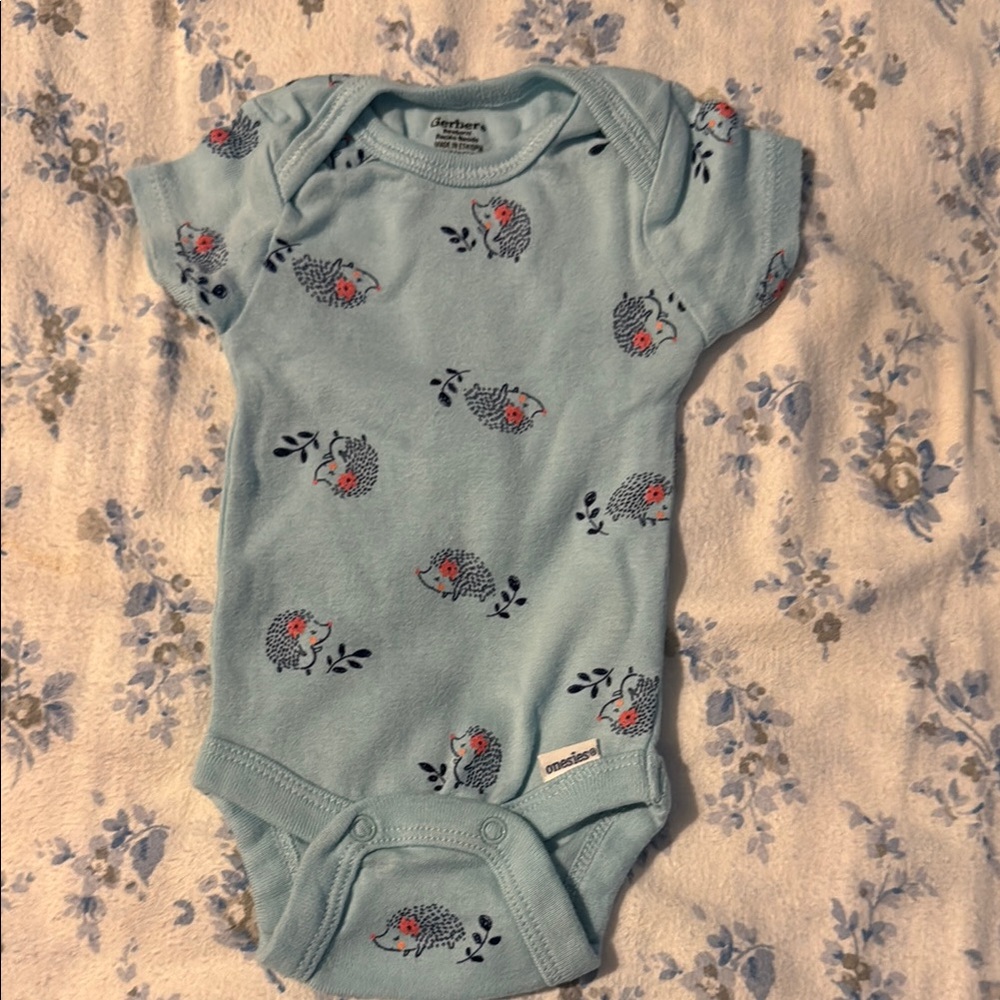 Gerber Blue Hedgehog Onesie